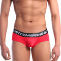 Metro malewear mini cheek boxer valentine red 2025 12 red briefs with black waistband and white logo