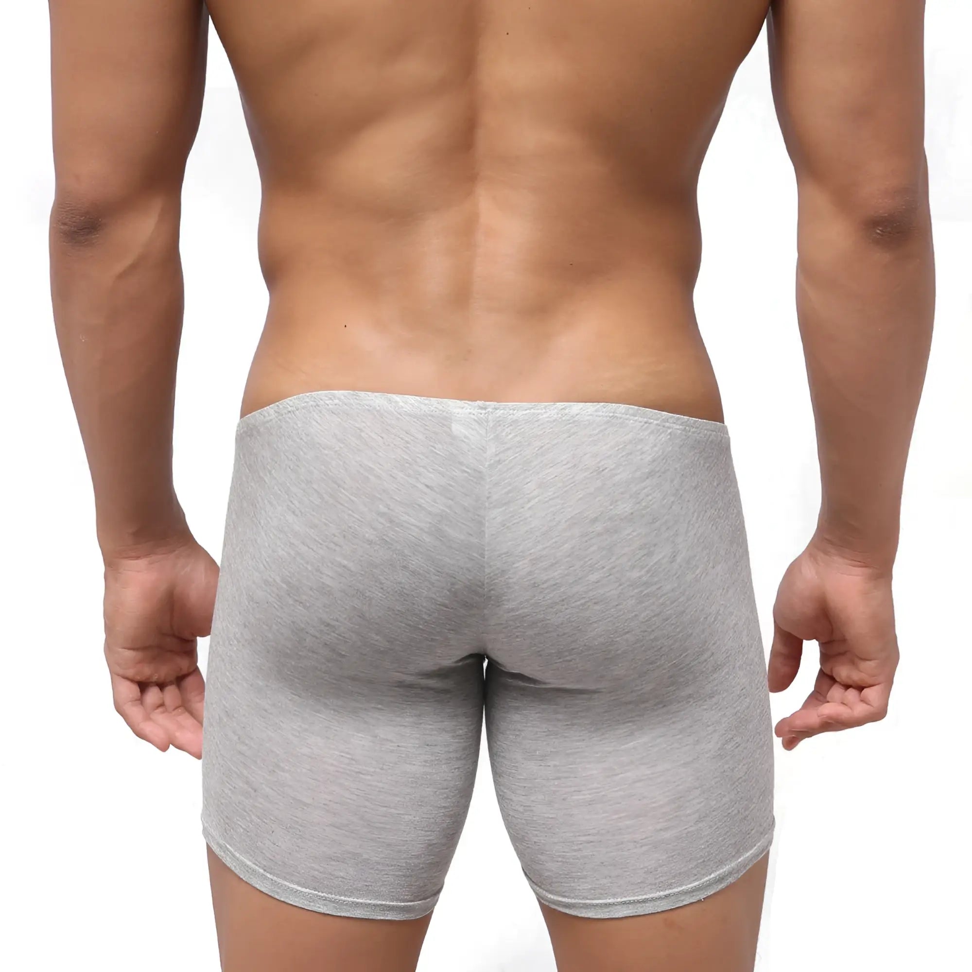 Metro male wear minimo long boxer gray 2034-10 gray heathered briefs with a snug form-fitting design