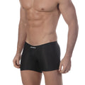 Black men’s briefs metro male wear minimo waistband boxer black 2033-20 with smooth form-fitting fabric and metrosleeve logo