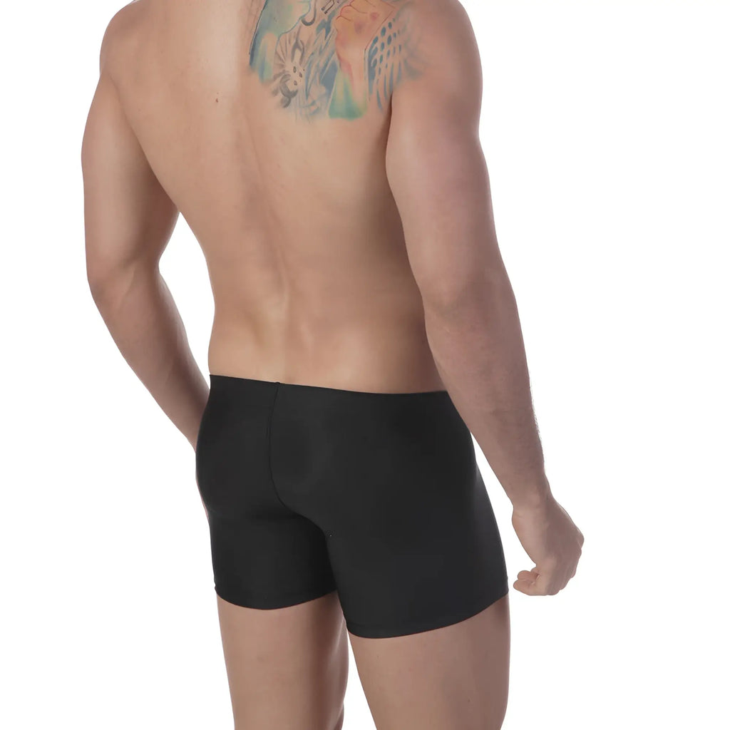 MetroMalewear minimo waistband boxer black briefs with smooth form-fitting fabric for comfortable wear