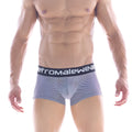 MetroMalewear minimo waistband boxer black stripe 2033-41 blue and white striped men’s boxer briefs with black afro male wear waistband