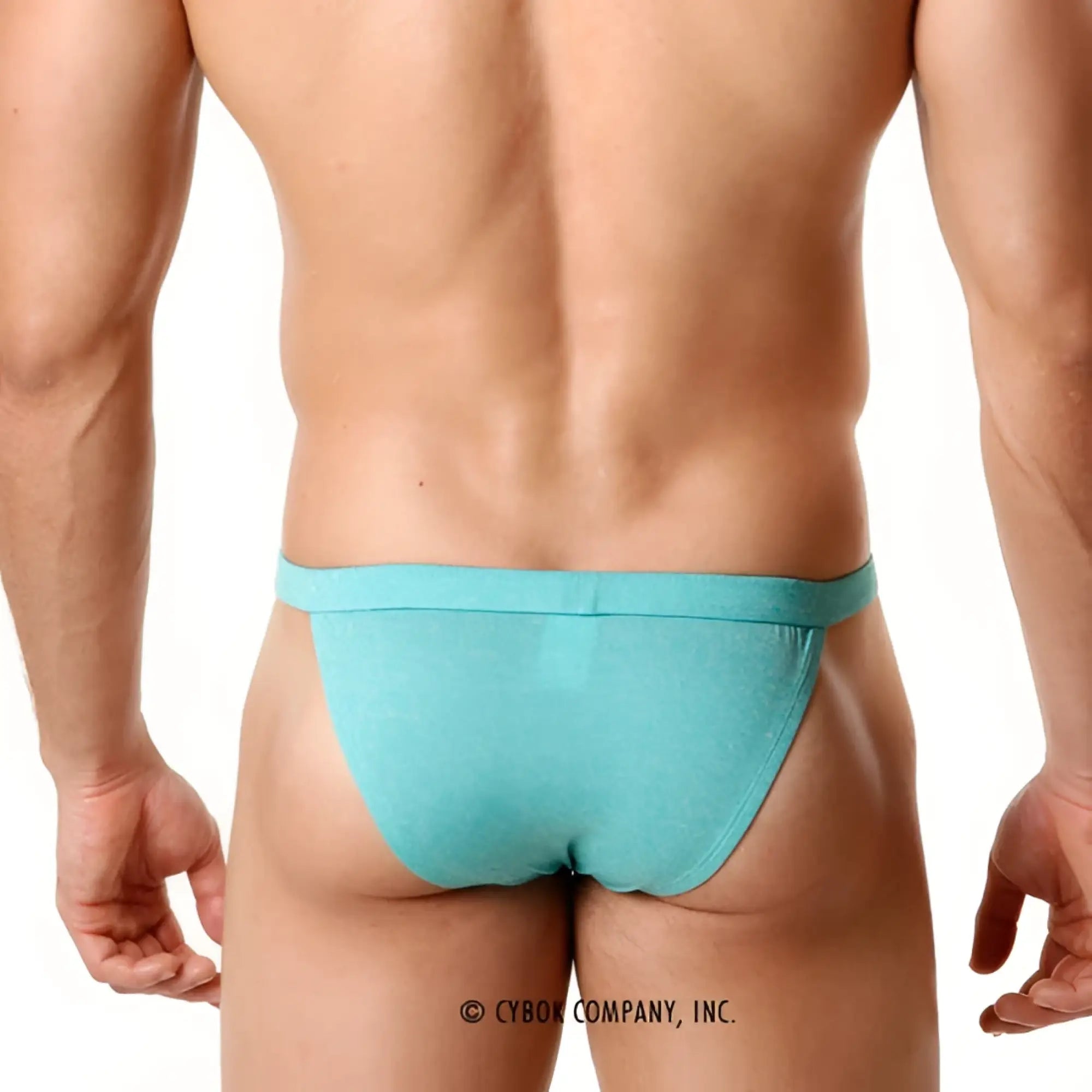 MetroMaleWear modern bikini briefs in teal glittery fabric featuring a sleek green design 4004-07