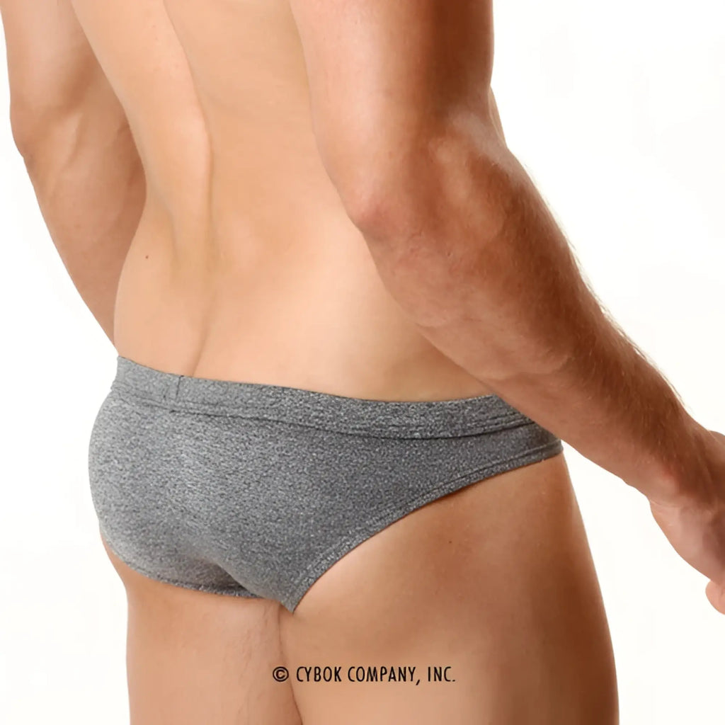 MetroMaleWear modern brief charcoal 4003-11 gray heathered briefs with a snug contoured fit