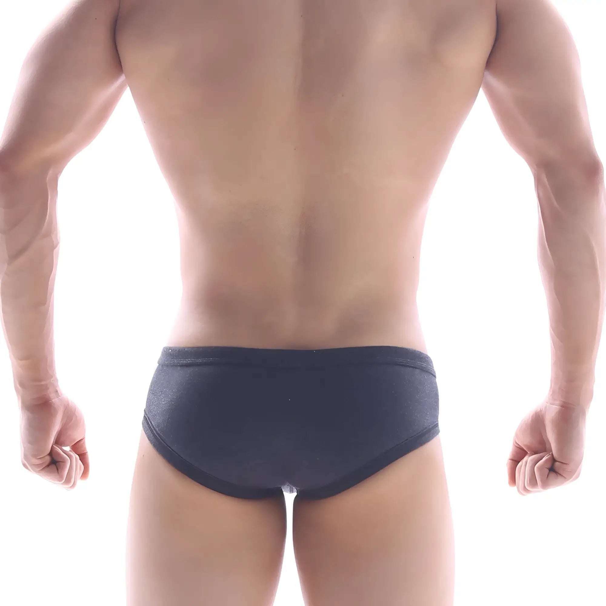 Metro male wear modern trunk charcoal 4013-11 black briefs with a snug form-fitting design and comfortable stretch fabric