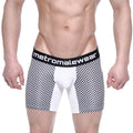 Black and white checkered boxer briefs with white central panel and metromalewear waistband metroMalewear mosaic mid boxer 10 2023-30
