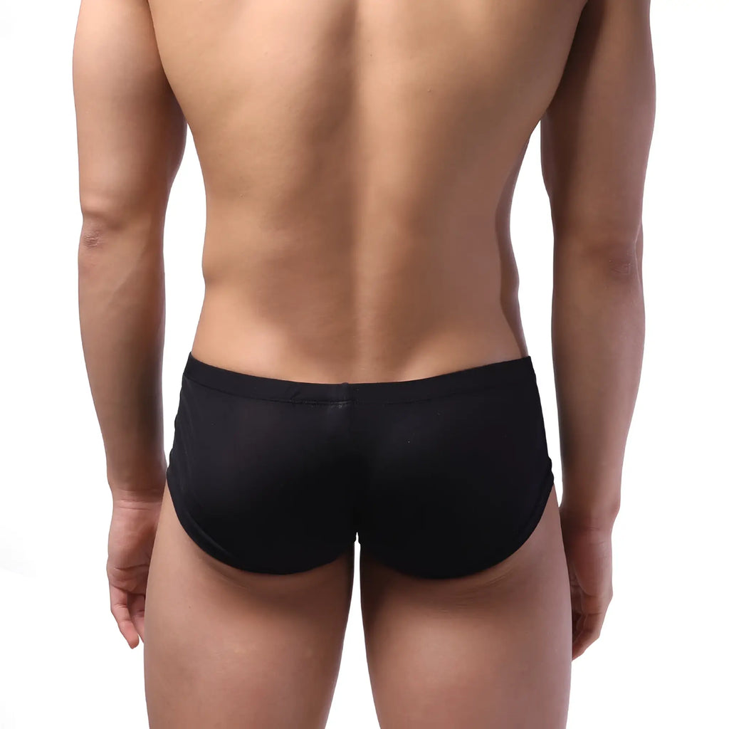 Metro male wear oscar boxer black 2125-20 black form-fitting swim trunks with smooth stretchy fabric and snug waistband