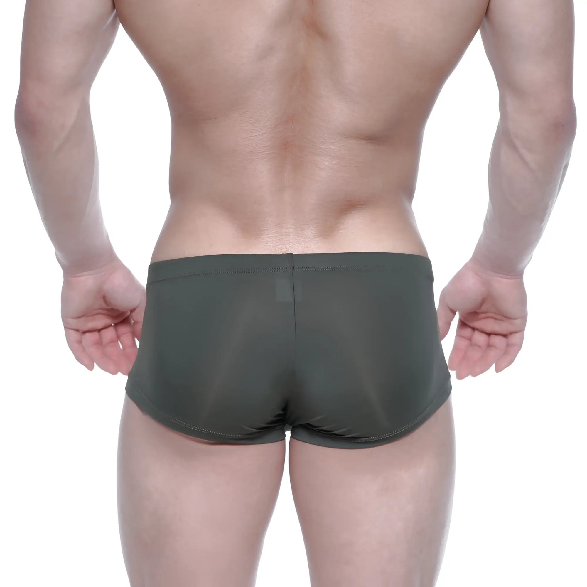 Metro male wear oscar boxer khaki 2125-26 dark olive green form-fitting briefs with smooth stretchy fabric and back seam detail