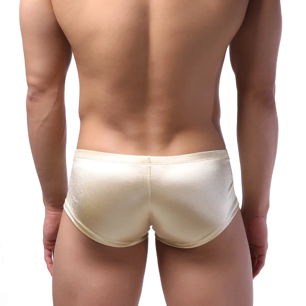 Shiny gold metallic briefs metro malewear oscar boxer metallic gold 2125-21 with smooth reflective fabric