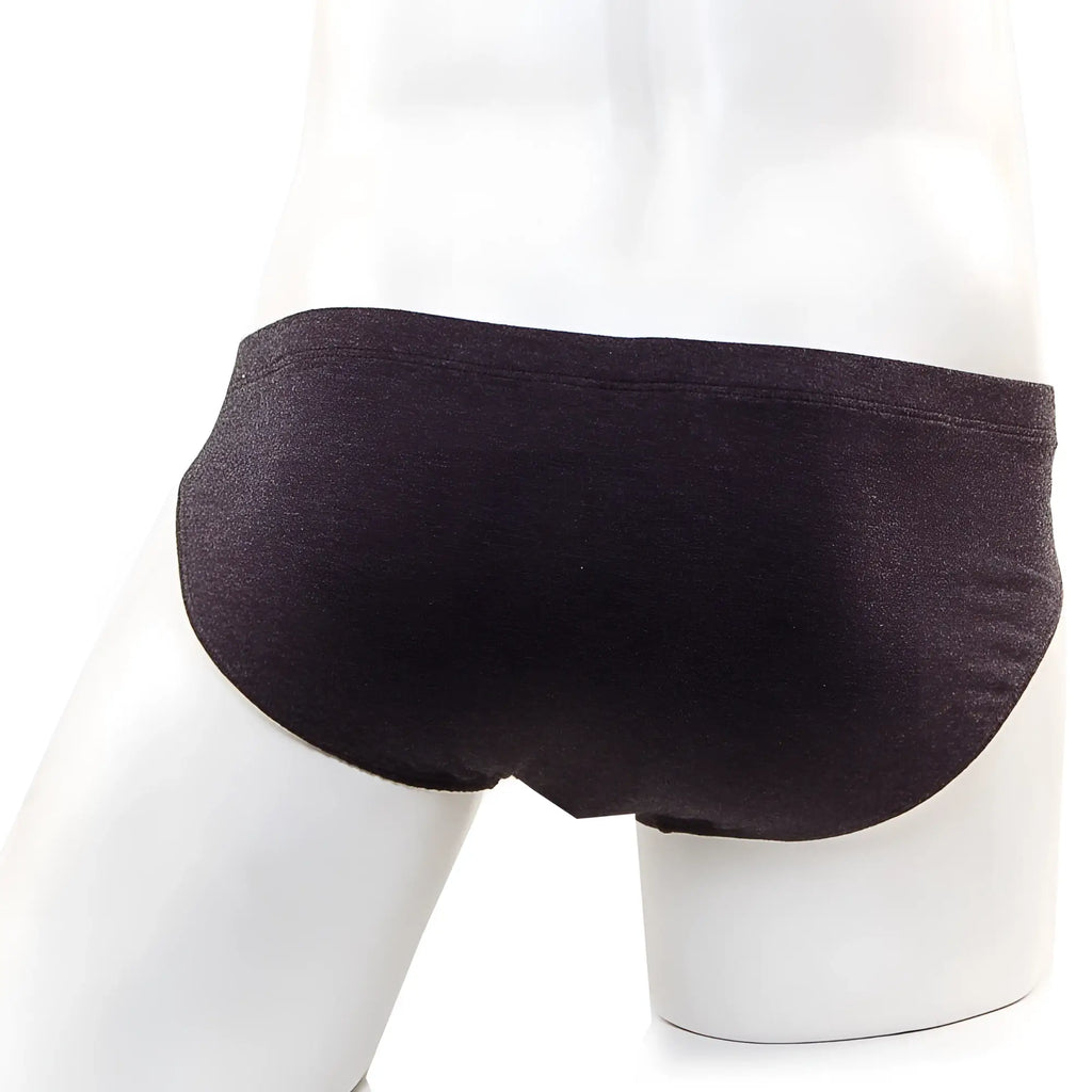 Dark heathered gray MetroMaleWear Oslo hip brief charcoal 5123-11 with smooth stretchy fabric and clean stitching