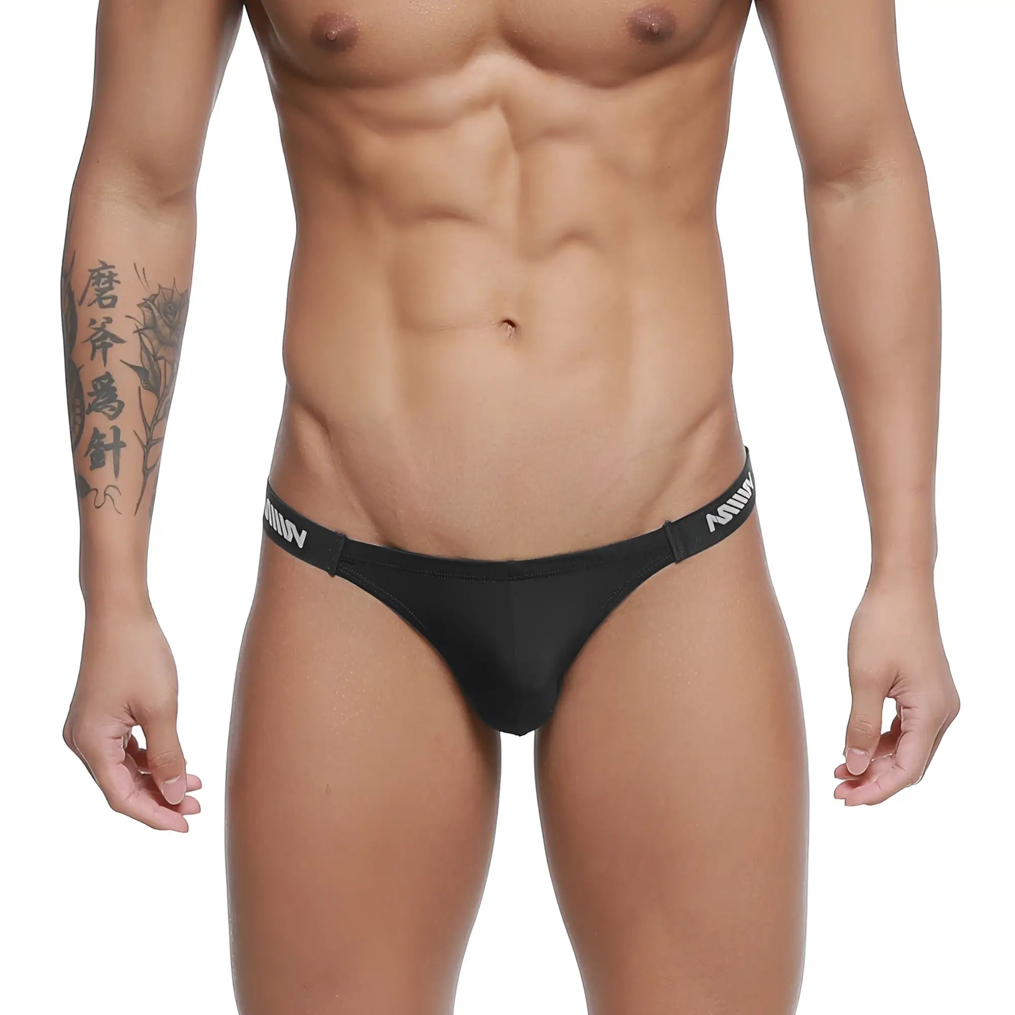 Black men’s briefs metro malewear paleta bikini black style with white logo waistband band for comfortable wear