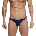 Navy blue MetroMaleWear Paleta bikini briefs with white branded waistband suitable for everyday comfort and style