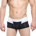 Black and white athletic briefs with gold metro male wear logo on waistband metro malewear parisienne short boxer 2026-88