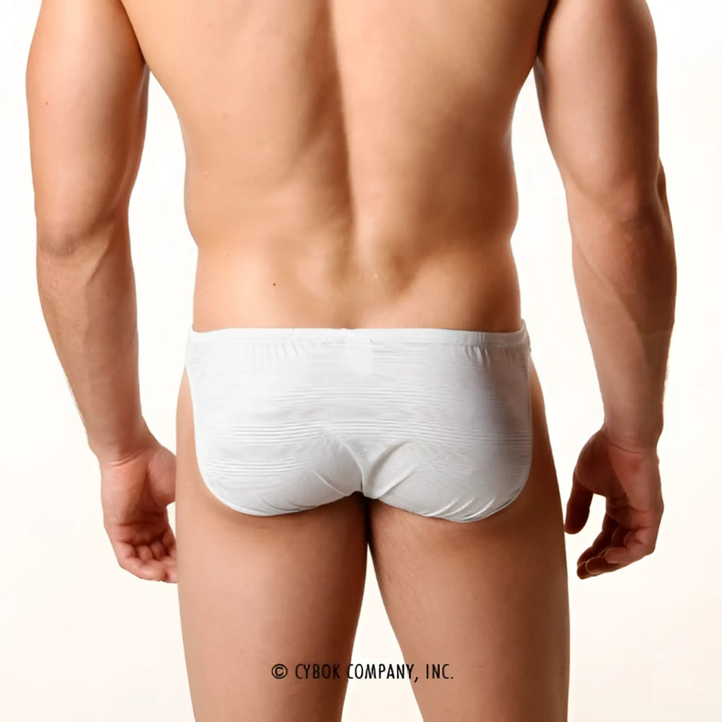 White textured briefs with a snug form-fitting design in metroMalewear perfect scene askin bikini grey 2003-10