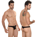 Black athletic briefs metroMaleWear perfect scene askin thong with snug fit and small red logo on left hip