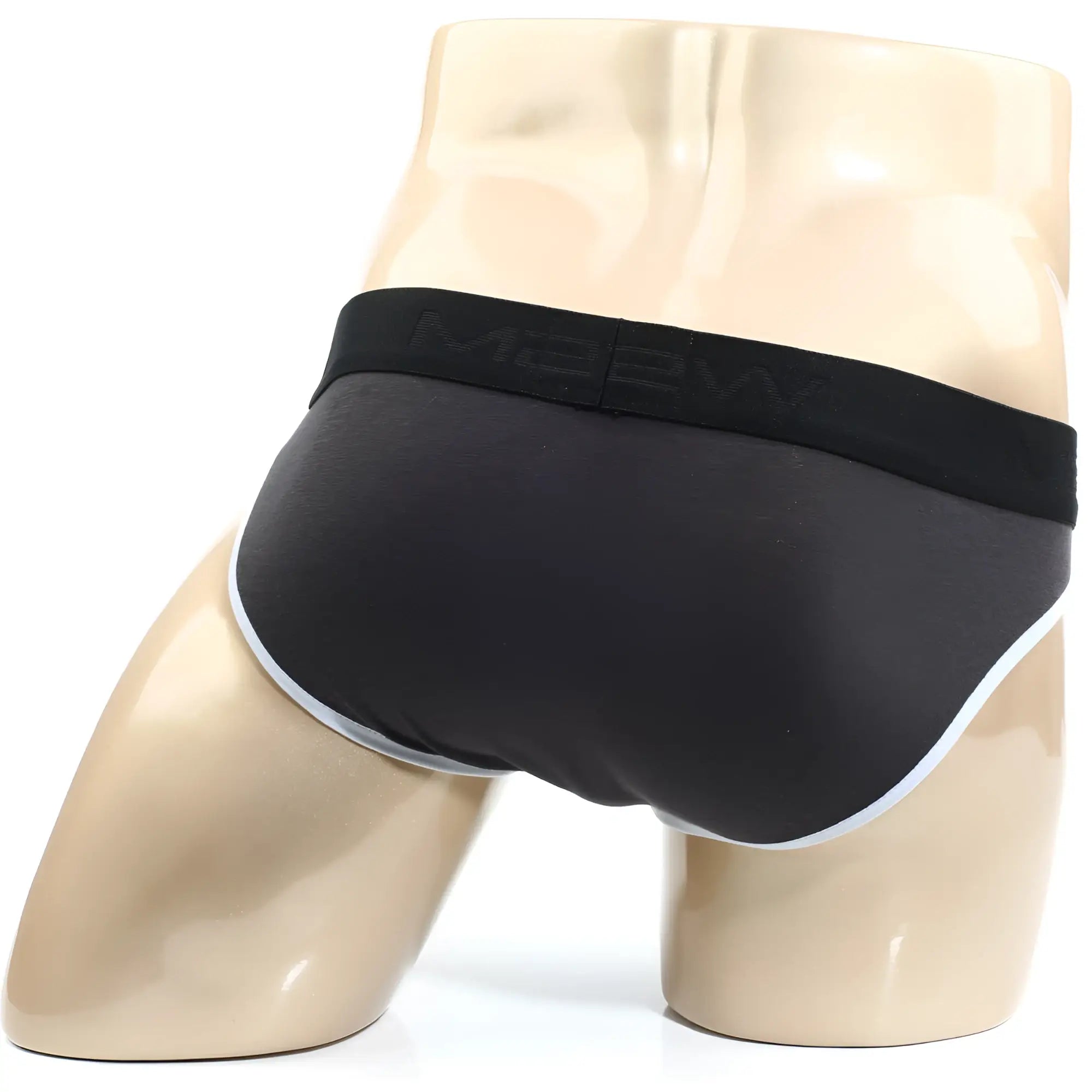 Black MetroMaleWear perfect scene hip brief with white trim and subtle logo on waistband in twilight 1003-11