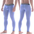 Light blue form-fitting men’s underwear with black metromalewear waistband perfect for daily comfort and style