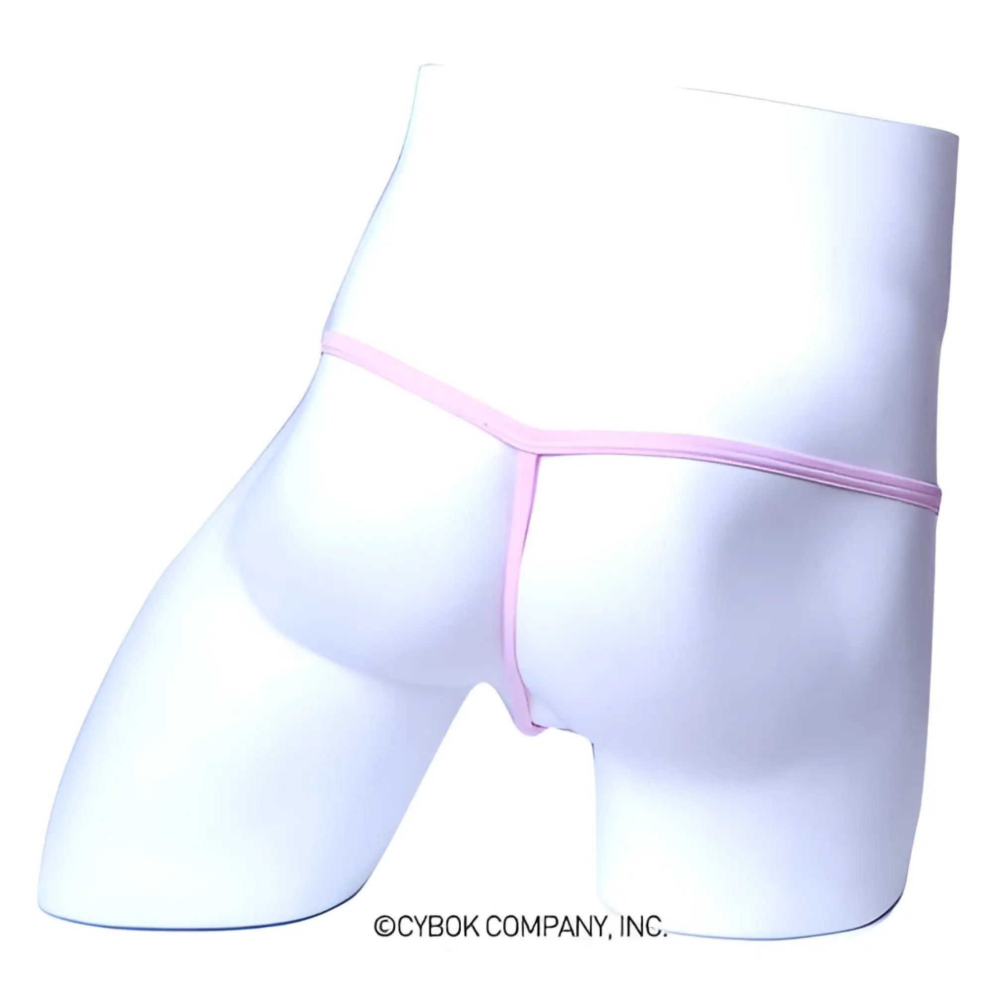 Pink thong underwear with thin seamless design by metromalewear perfect scene string pink 2014-02 shown from back