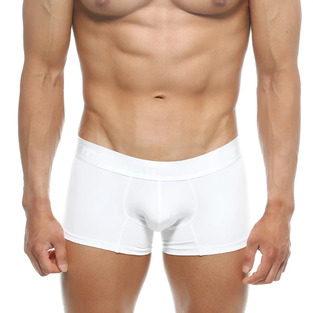 White men’s polyester briefs metro male wear 2022 with smooth form fitting design and subtle elastic waistband