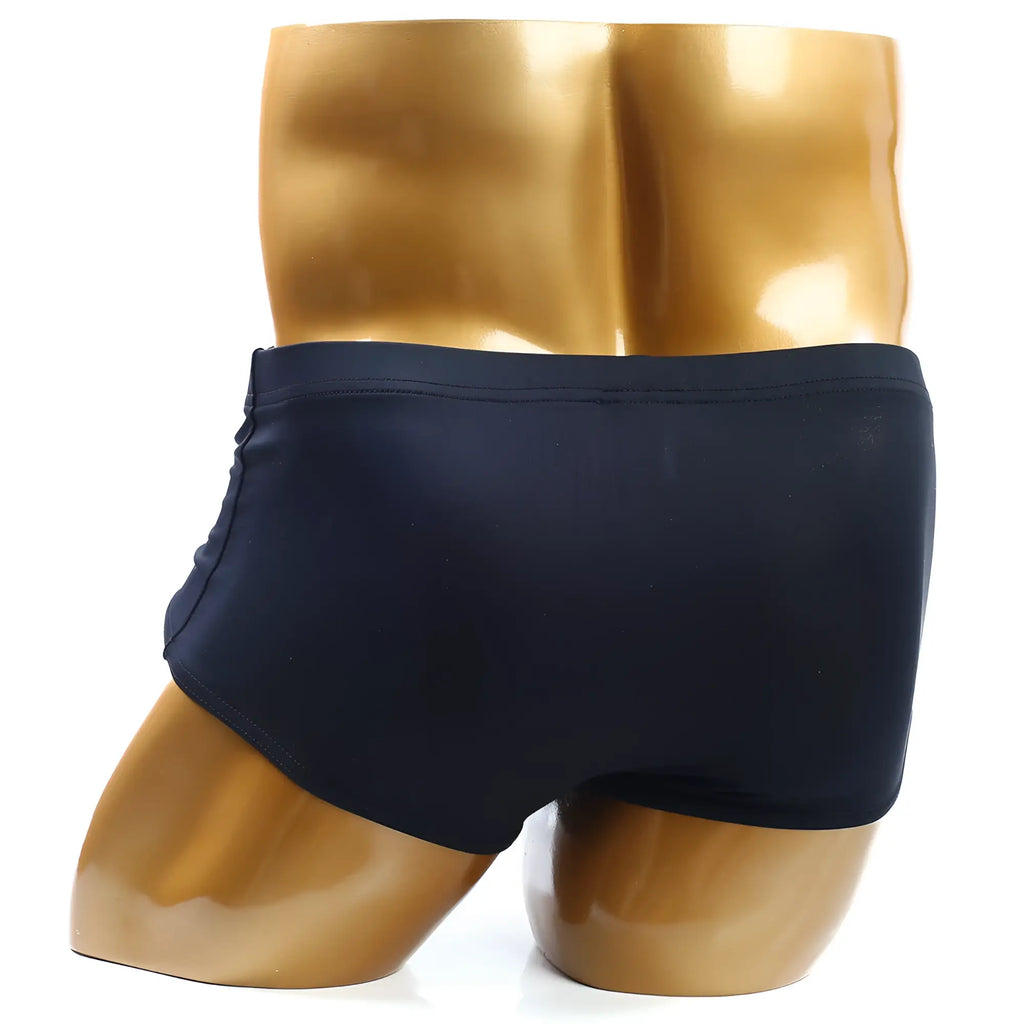 MetroMaleWear classic bodybuilding trunk black 6 inch with smooth stretchy fabric and elastic waistband