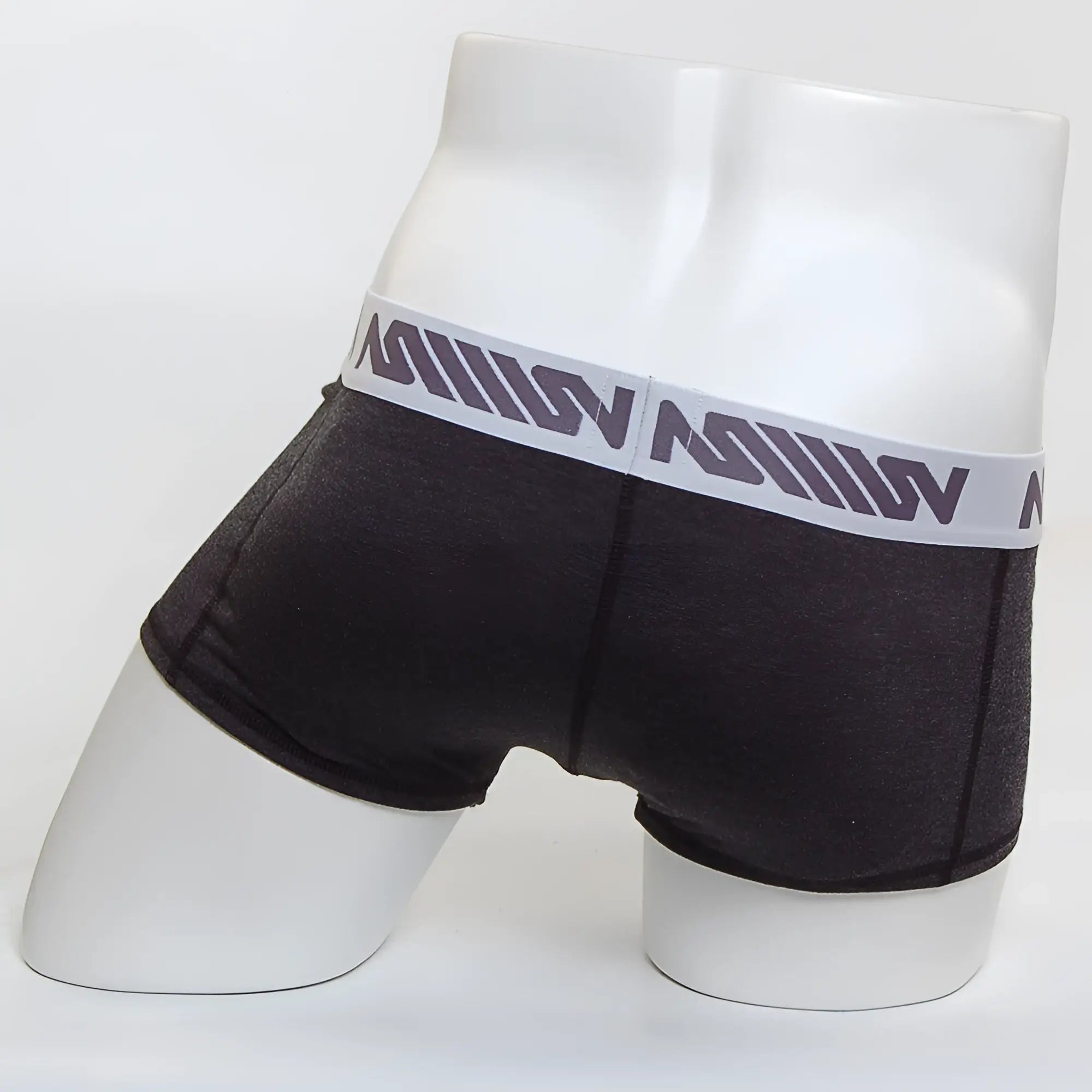 MetroMaleWear premium padded boxer heather 3032-11 dark gray heathered briefs with white waistband and geometric logo