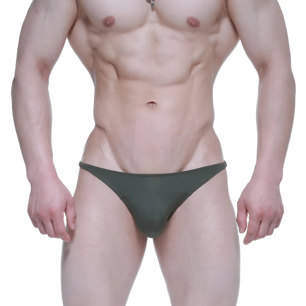Olive green athletic briefs metro malewear prodigy bikini 6504-26 with sleek form-fitting design for active use