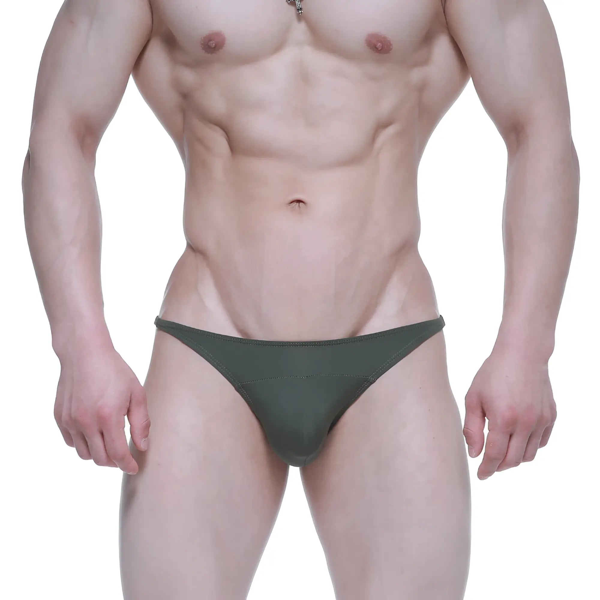 Olive green athletic briefs metro malewear prodigy bikini 6504-26 with sleek form-fitting design for active use