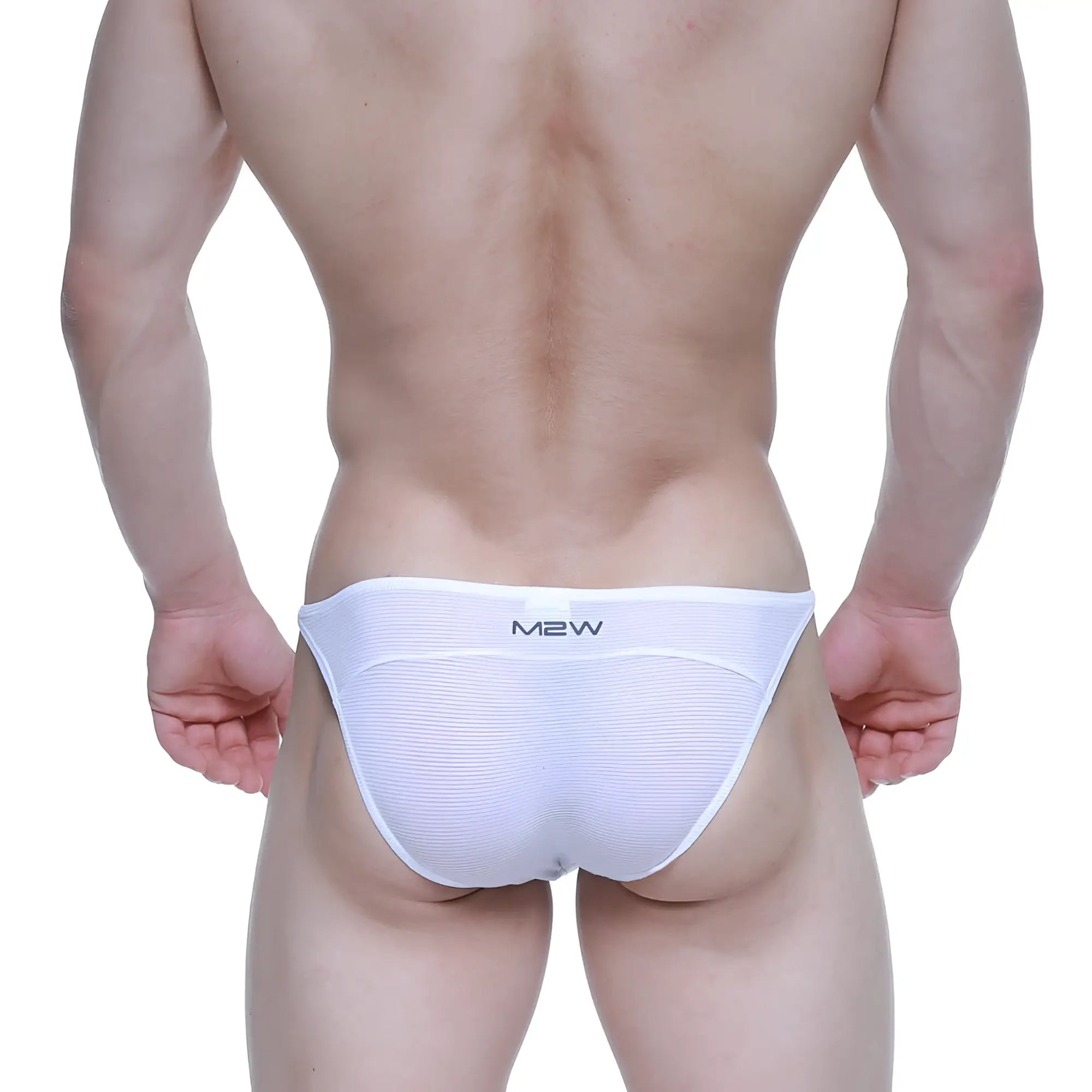 MetroMaleWear Prodigy bikini white briefs with subtle ribbed texture by white m2w brand for comfortable wear