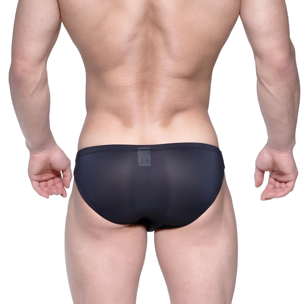 Black mesh briefs metro malewear puente bikini 3603-51 with sleek form-fitting design in black mesh material