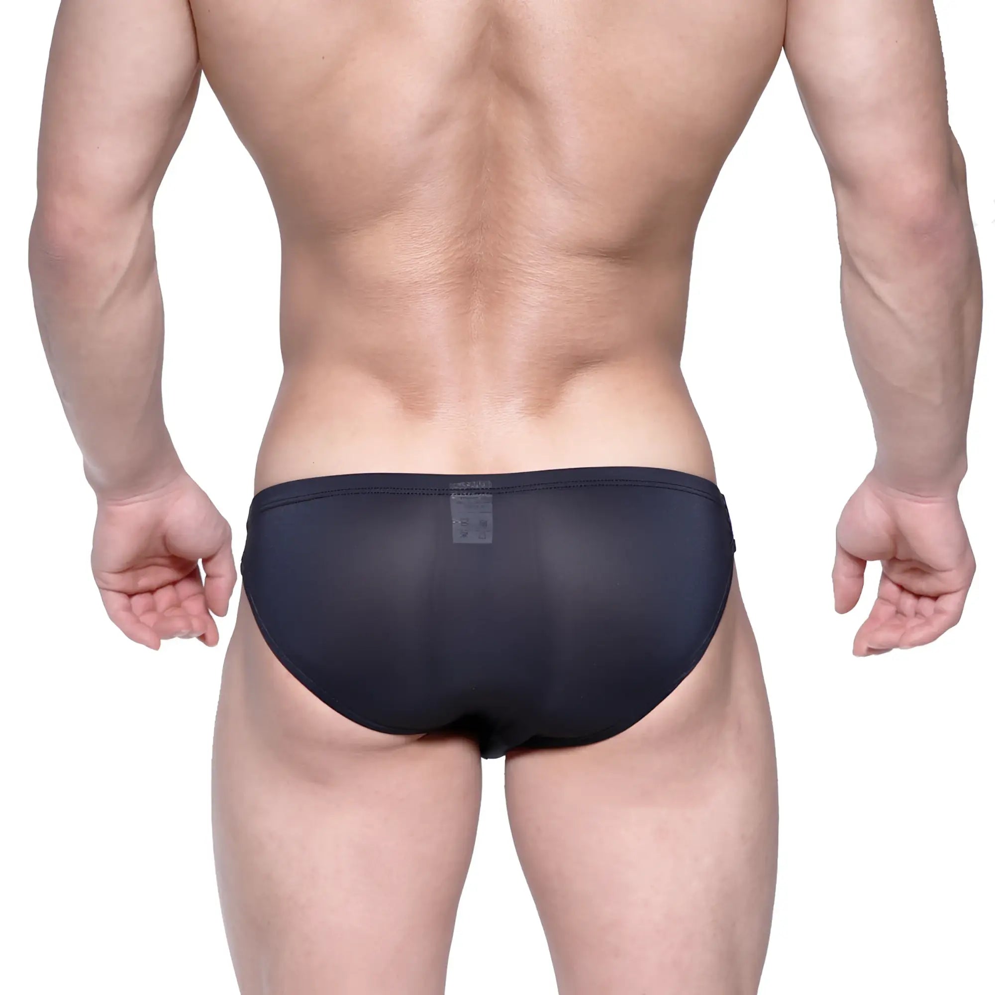 Black mesh briefs metro malewear puente bikini 3603-51 with sleek form-fitting design in black mesh material