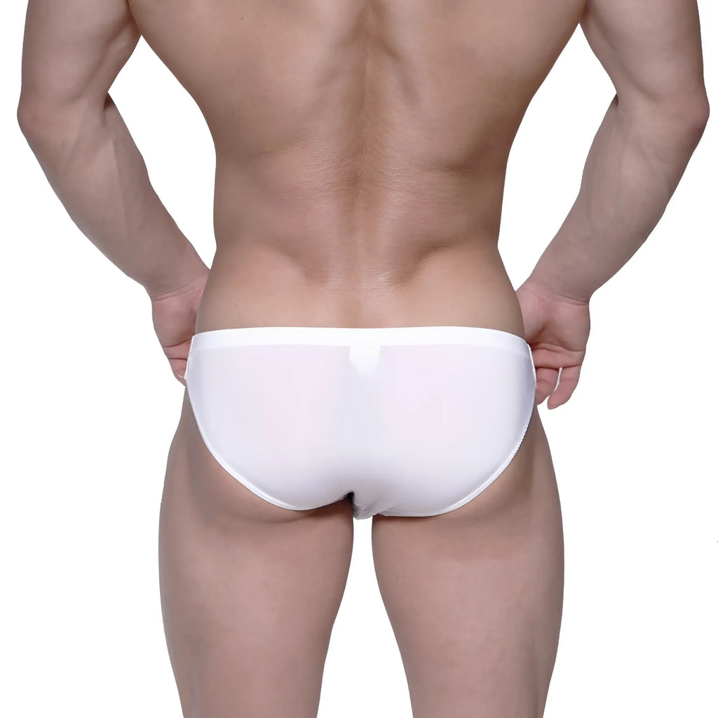 White metroMalewear puente bikini briefs with smooth seamless design for comfortable all-day wear