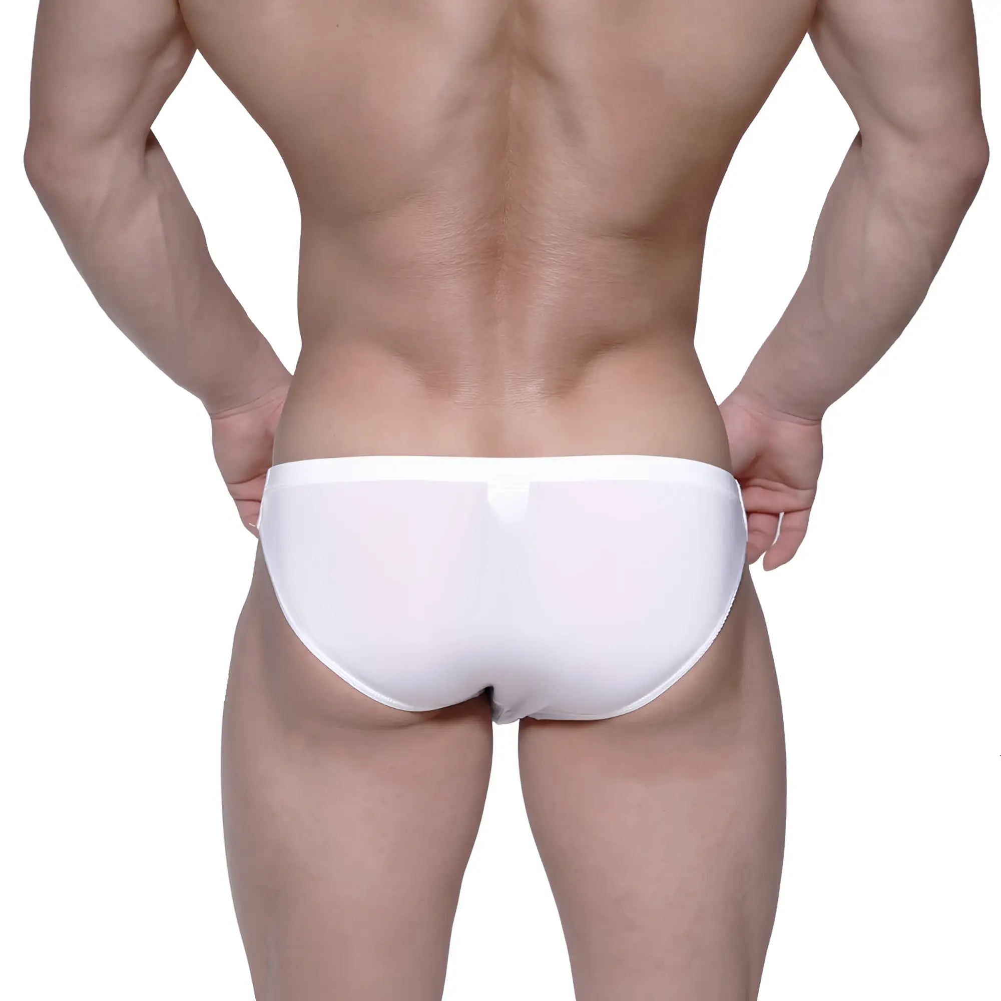 White metroMalewear puente bikini briefs with smooth seamless design for comfortable all-day wear