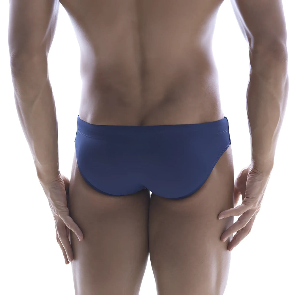 Blue swim trunks metroMalewear scottish swim brief 4916-86 with smooth form-fitting design for swimming use