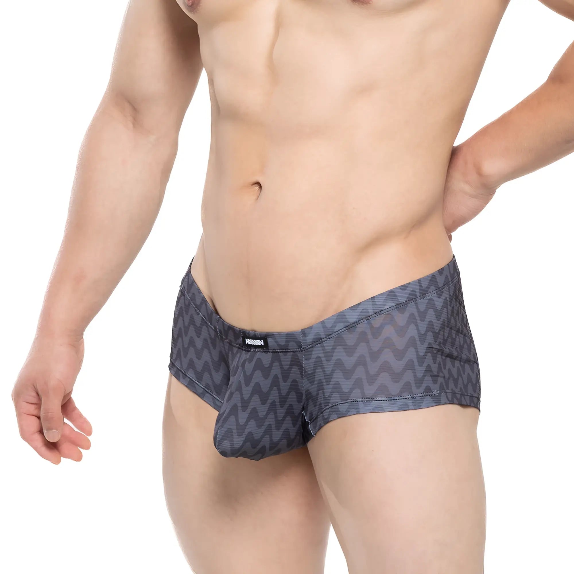 Metro male wear senal trunk gray 2125-72 men’s briefs with gray zigzag pattern and elastic waistband for snug fit