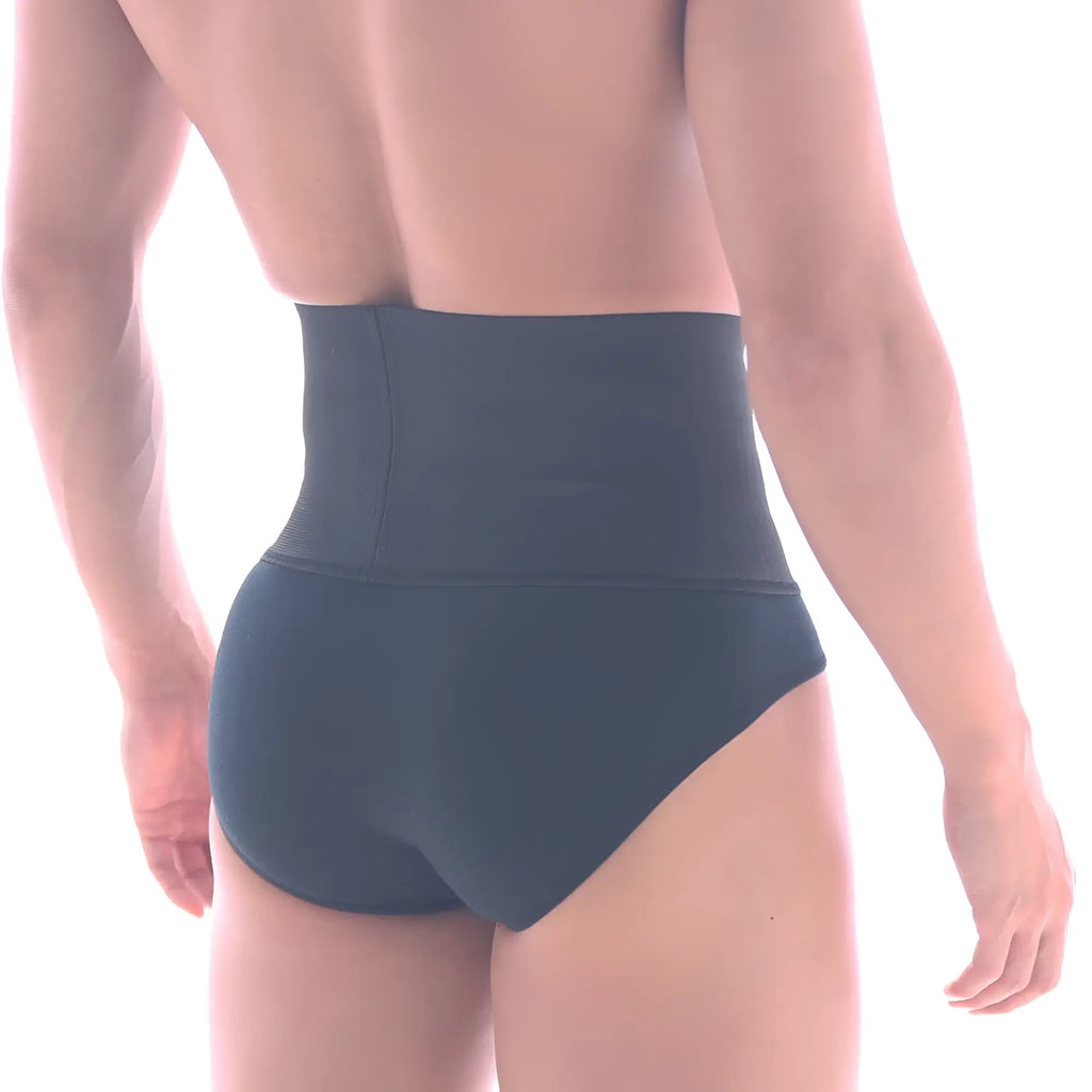 MetroMaleWear shaper hip brief black 5003-80 dark gray high-waisted men’s underwear with smooth form-fitting design