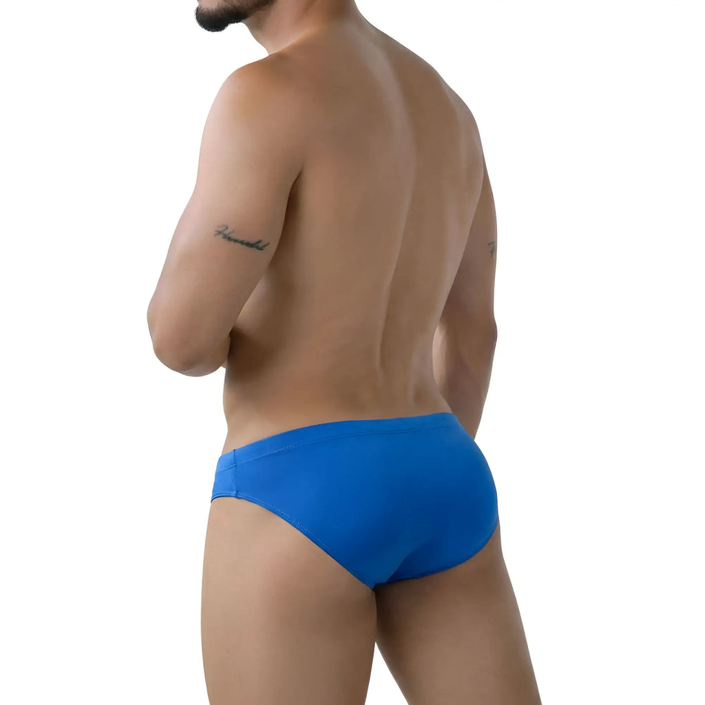 MetroMalewear shine royal blue bikini 5103-m18 bright blue form-fitting swim trunks for men