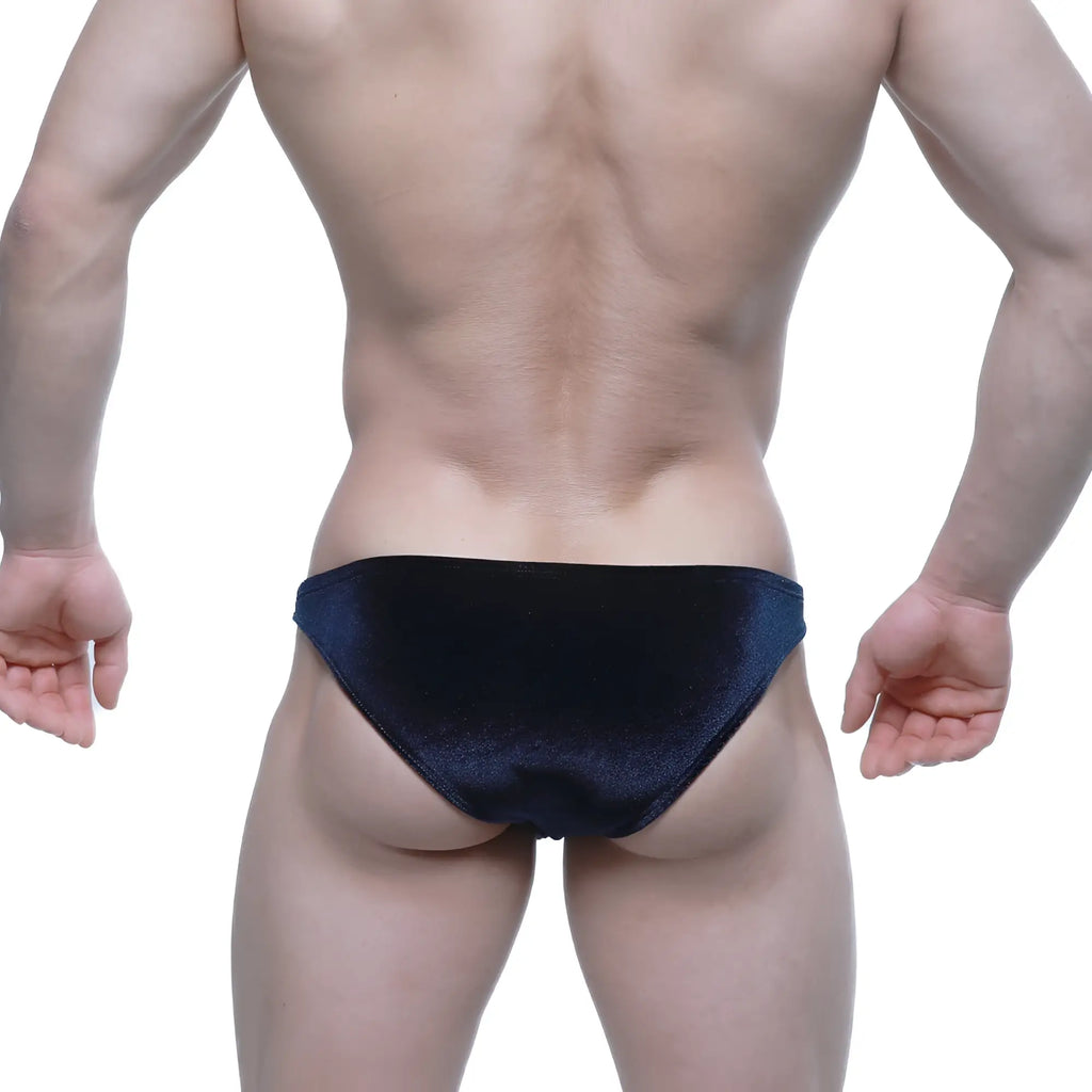 Black velvet briefs metro malewear sindbad bikini navy 6003-52 smooth fabric and comfortable fit