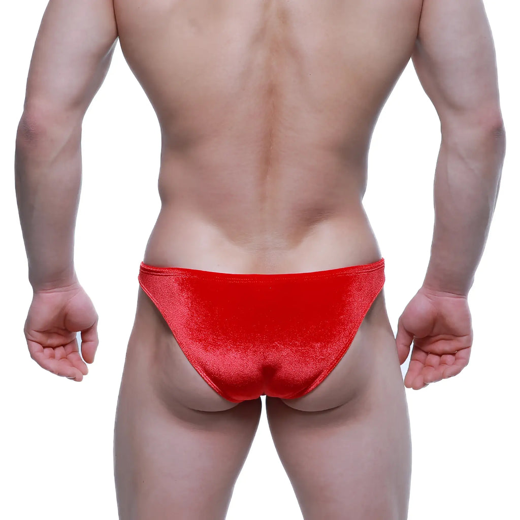 Red velvet briefs metro male wear sindbad bikini red 6003-51 soft fabric for comfortable everyday use