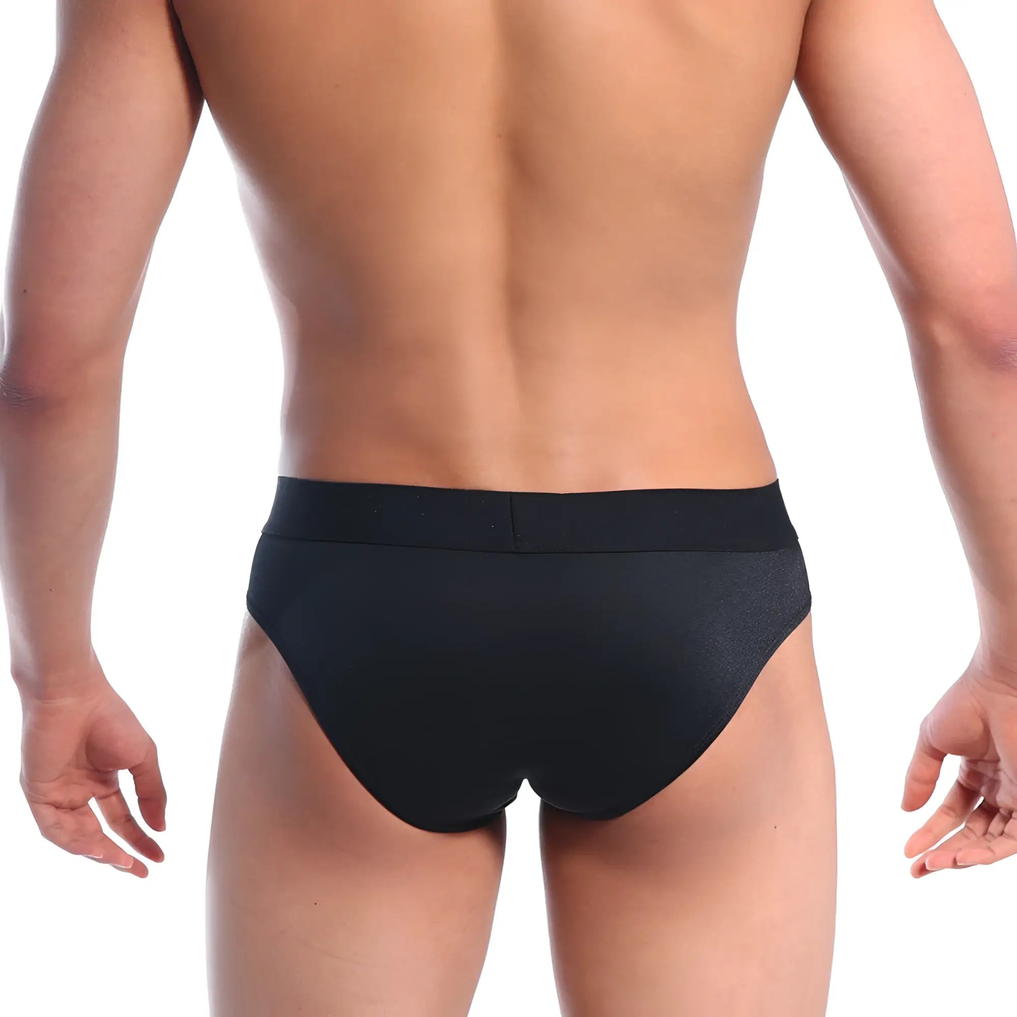 MetroMaleWear snap brief black 2222-20 black briefs with smooth form-fitting design and elastic waistband