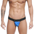 Blue mesh briefs with black elastic waistband from metromalewear snap jock strap royal 2211-18 product line