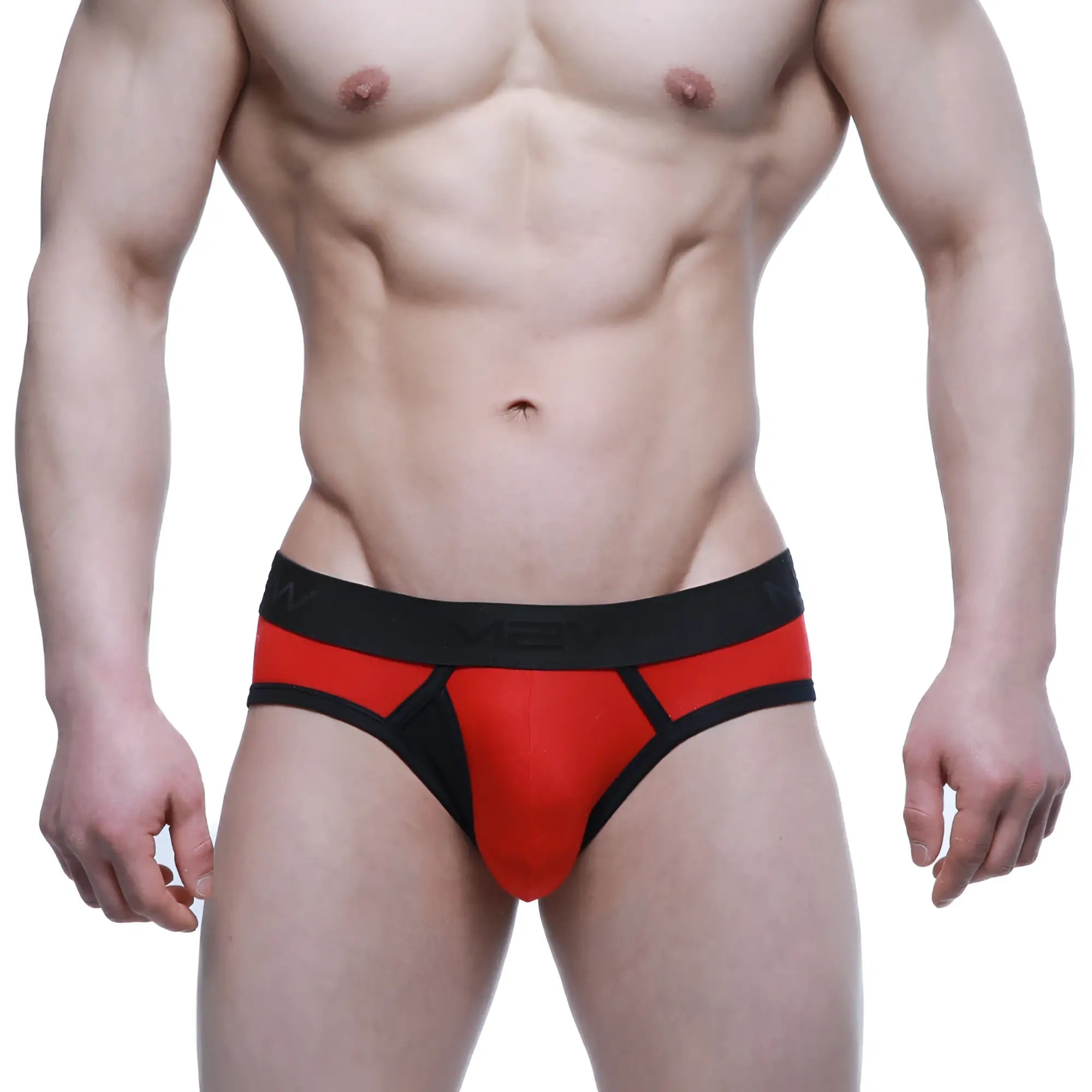 MetroMaleWear strike brief red 1103-12 athletic briefs in red and black with sleek form-fitting design