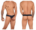 Black briefs with a subtle white logo on the waistband from metromalewear suspensory black 0003-20 collection