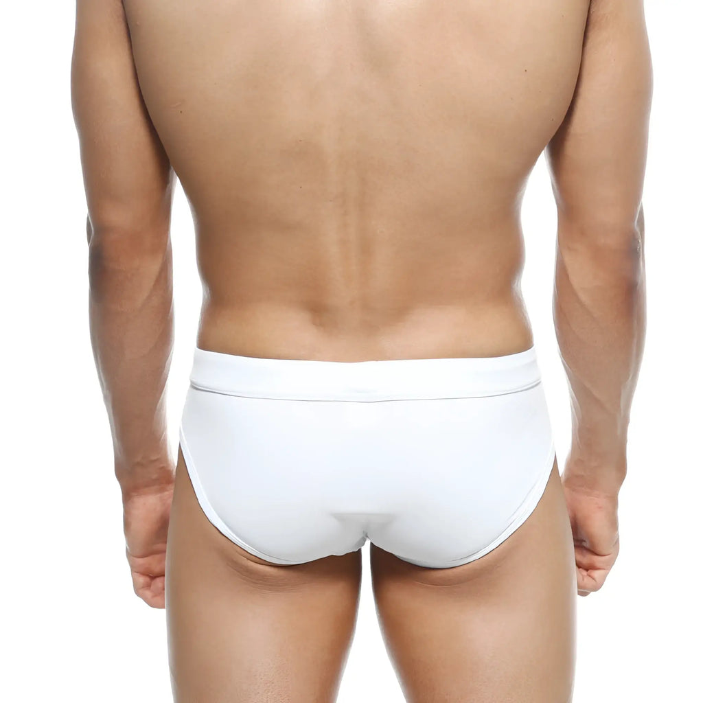 White metroMalewear swim brief avalanche 4953-00 with smooth form-fitting design for comfortable swim use