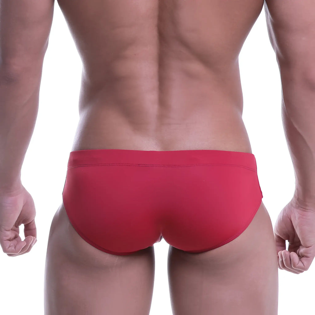 Metroamalewear terracotta swim bikini 4917-03 red swim trunks with smooth form-fitting design for swimming