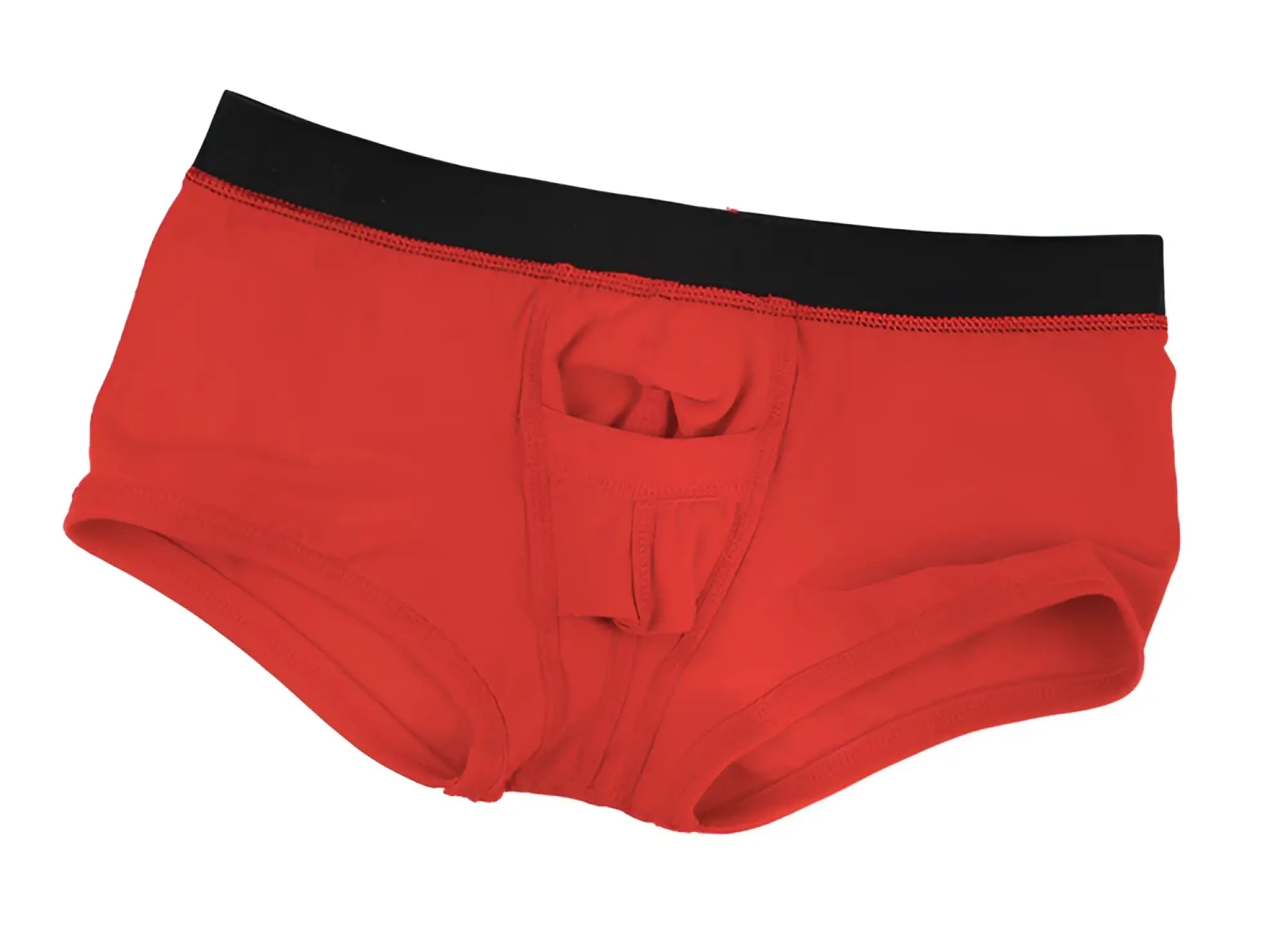 Metro malewear uphole short boxer red 3030-12 red briefs with black elastic waistband and central pouch design