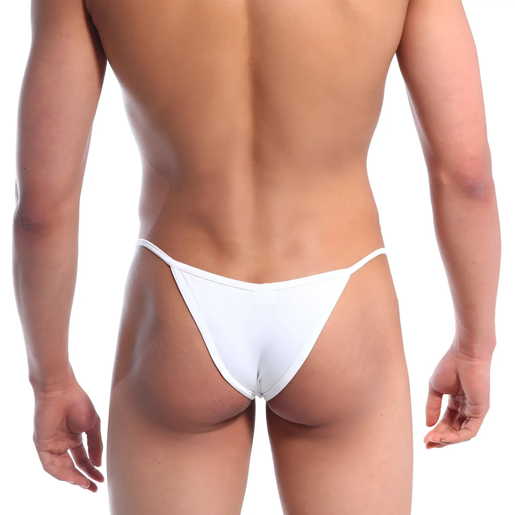 White thong briefs metroMalewear v bikini white 2225-00 with thin seamless fabric and minimalist design