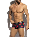 Black metro malewear boxer briefs with red lipstick print and branded waistband for valentine 2022-38