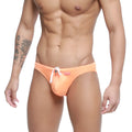 MetroMaleWear Vanguard swim bikini neon orange with white drawstring and pink brand tag for beachwear use