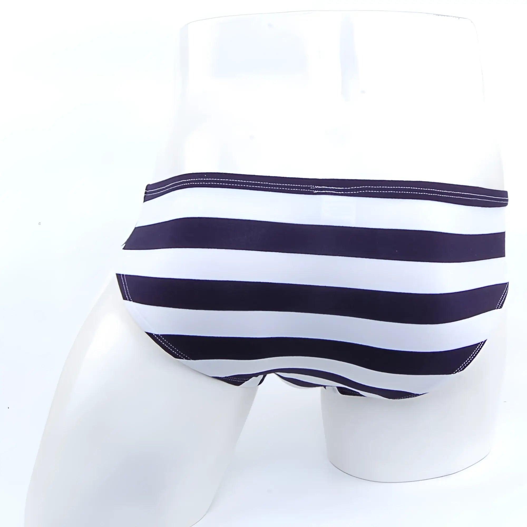 MetroMaleWear Ventura brief stripe 2713-40 navy blue and white striped briefs with contrasting stitching