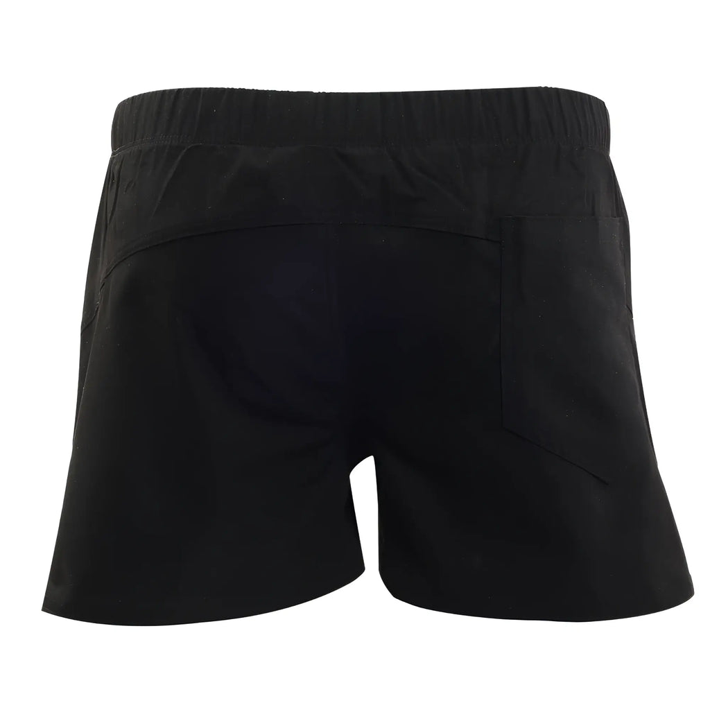 MetroMaleWear Viena short black athletic shorts with elastic waistband and side pockets for active wear