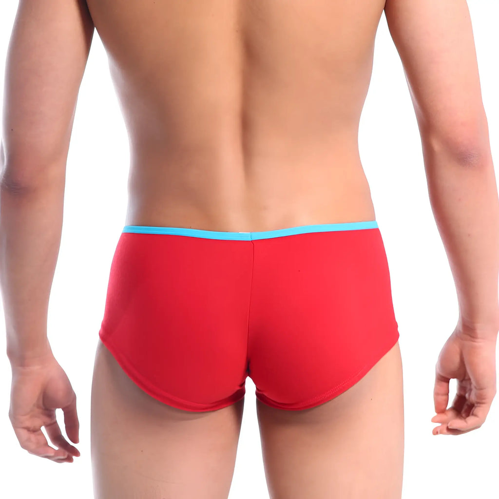 Red briefs with light blue waistband from metromalewear vigor trunk crimson 2126-12 for comfortable everyday wear